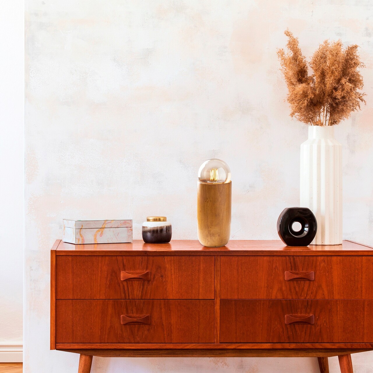 Lampa de masa, Opviq, 521SHN2219, Lemn - imagine 5